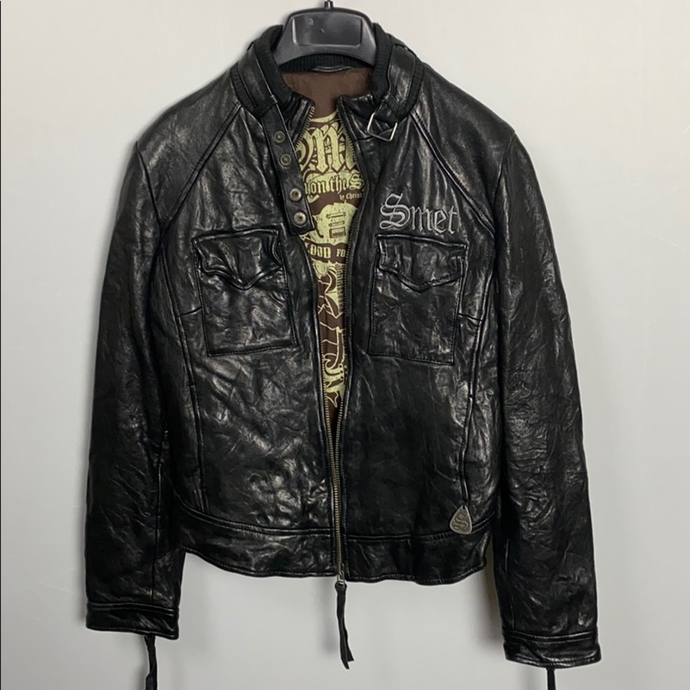 Smet Leather Jacket By Christian Audigier View 4